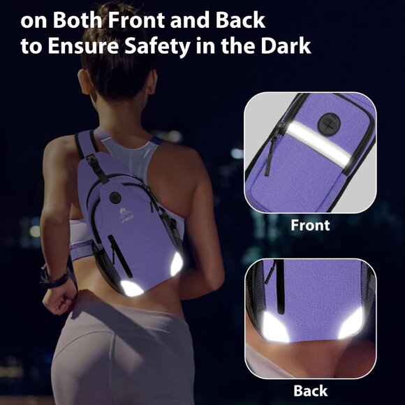 Sling Bag for Men Women, Crossbody Hiking Daypack/Chest Bag/Shoulder Bag, Small - Picture 5 of 8